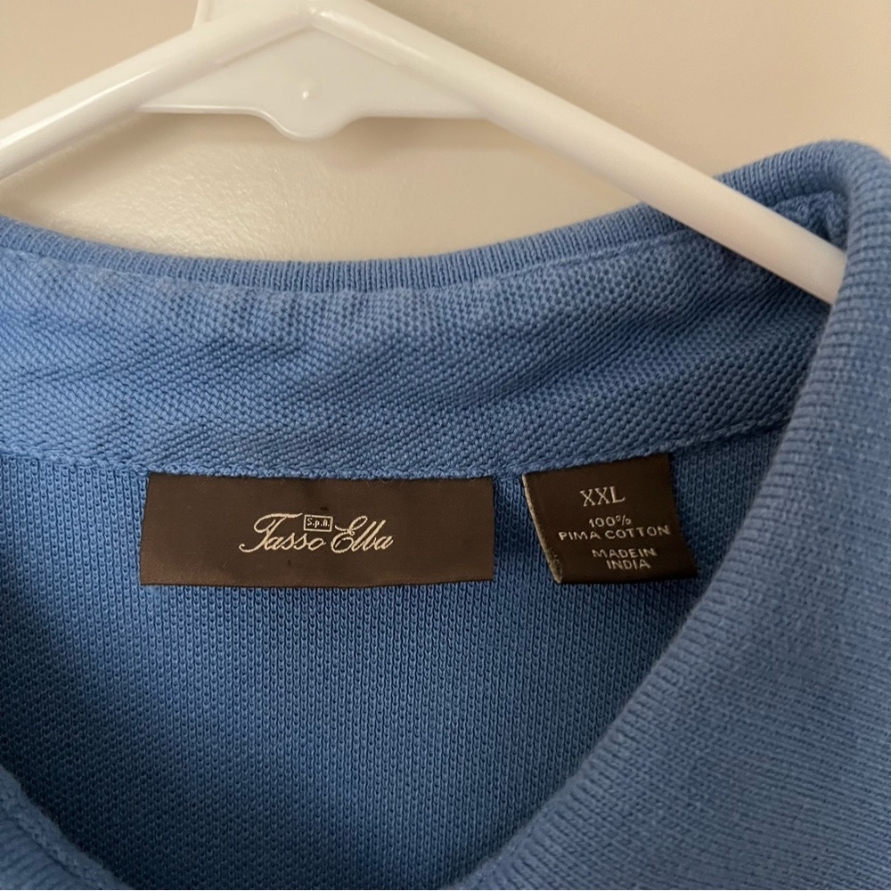 Tasso Elba mens Pima cotton short sleeve polo shirt | size 2XL - Picture 8 of 9